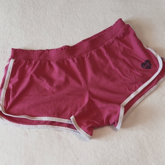 VS Angel Heart Shirt and Shorty Shorts Pink & Black Matching Set Small - Picture 8 of 10